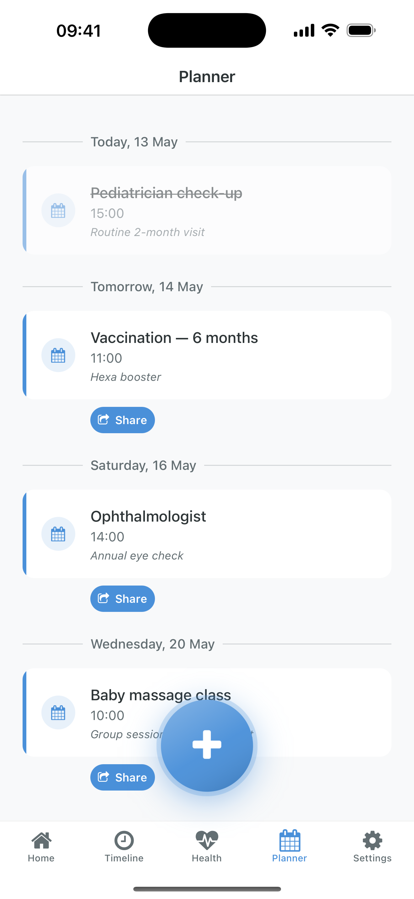 Appointments planner