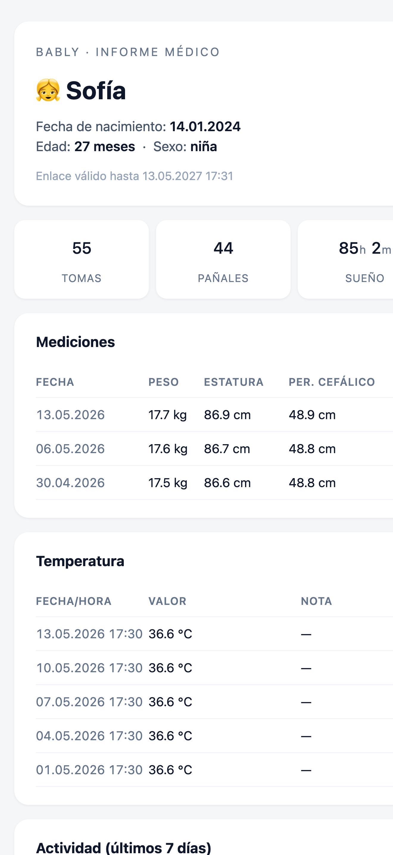 Enlace para el médico